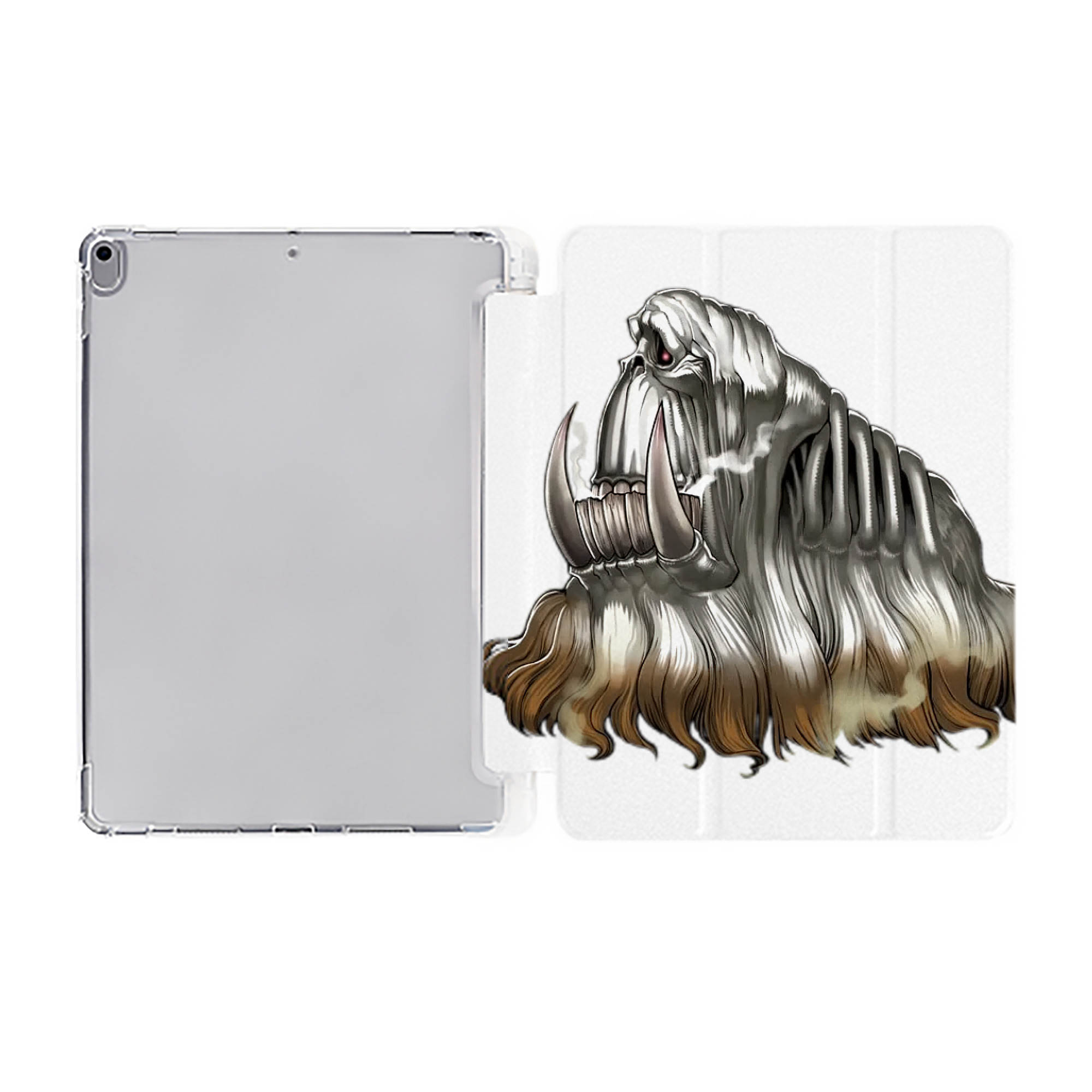 （画像用） 遊☆戯☆王 Yu-Gi-Oh! IPad ケース ペン収納付き 三つ折りスタンド PUレザー×シリコン 対応機種9.5/10.5/10.9インチ